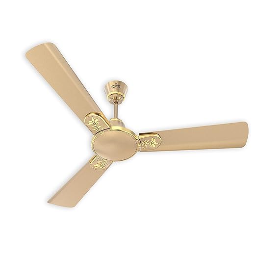 Polycab 48 Eleganz Plus 1200mm 1 star rating Energy Saving 3 Blade Ceiling Fan (Birkin Gold)