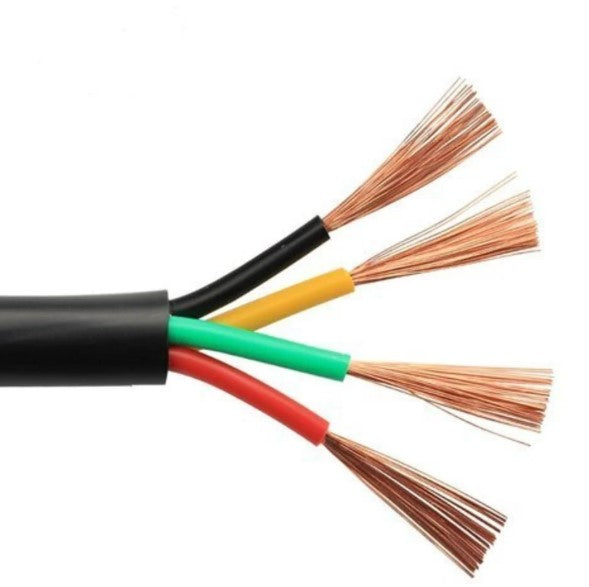 Finolex 0.75 SQMM X 4 CORE (FR) PVC INS. & SHEATHED COPPER FLEXIBLE CABLE BLACK - (50 Meters)