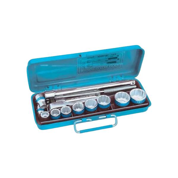 Taparia 1/2 Inch Square Drive Hexagonal Socket Set S-16H X L (25 Pcs.)