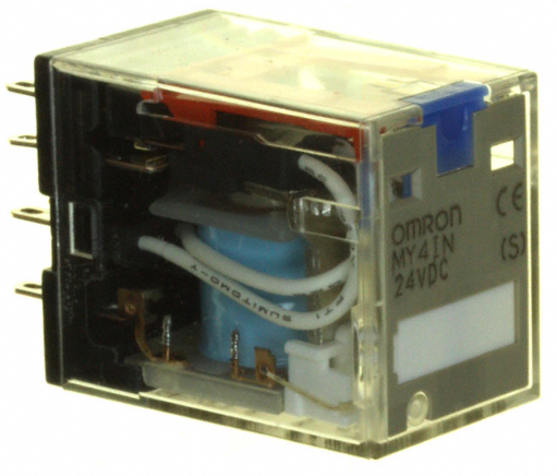 Omron MY4IN DC 24 (S) 3A 4PDT RELAY WITH LED 24V DC OMRON