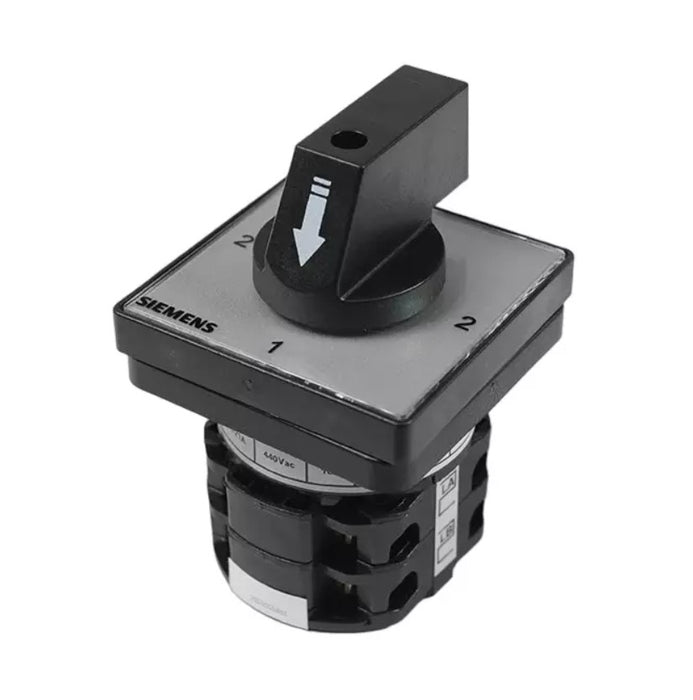 Siemens 3LD41022PC100RC0 CHANGEOVER SWITCH-10A-2P- 2 WAY WITHOUT OFF 90 DEGREE.