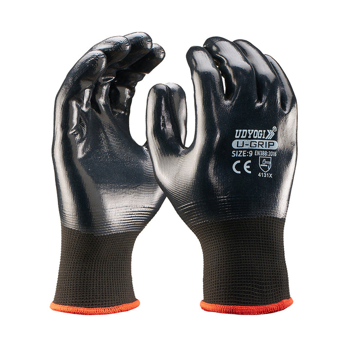 Udyogi Udyogi Safety Gloves Nitril Coated  U-GRIP Hand Protection - VMHSFT5926