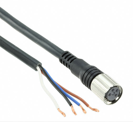Omron XS3F M421 402 A STANDARD STRAIGHT CABLE FOR M8 CONNECTOR 4 CONDUCTORS 2 M LENGTH OMRON