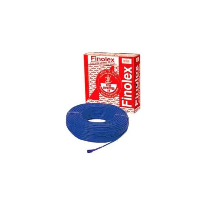 Finolex 1 SQMM SINGLE CORE (FR) PVC INS. COPPER FLEXIBLE CABLE BLUE - (100 Meters)