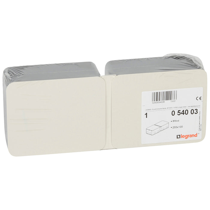 Legrand 054003 8 MODULE 2 ROWS X 4 MODULE METAL FLUSH MOUNTING BOX INSTALLATION IN CONCRETE FLOOR
