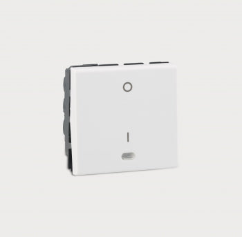 Legrand 673013 MYRIUS 20A DP 1W SWITCH WITH INDICATOR 2 MODULE (Pack Of 10 Qty)