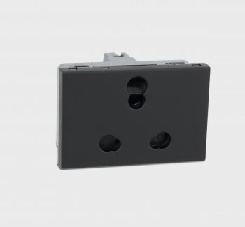 Legrand Legrand 616A 3 Pin Myrius Socket 3 Module Black Mechanism