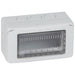 Legrand 680614 GREY PLEXO BOX & ADOPTER WITH PVC MEMBRANE; 4 MODULE IP 55.