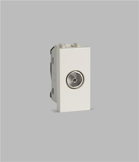 ABB IIM1TVSK BL TV co axial socket Ivie Euro White 1SYK100001A1049