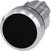 Siemens 3SU10500AB100AA0 PUSHBUTTON 22mm ROUND METAL SHINY BLACK FLAT MOMENTARY CONTACT TYPE