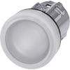 Siemens 3SU10516AA600AA0 INDICATOR LIGHTS 22mm ROUND METAL SHINY WHITE LENS SMOOTH
