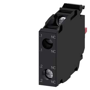 Siemens 3SU14001AA101EA0 CONTACT MODULE WITH 2 NC SCREW TERMINAL FOR FRONT PLATE MOUNTING