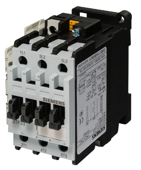 Siemens 3TF33000AD0 22A; 42V AC COIL; 50HZ. AUX; AC3 CONTACTOR