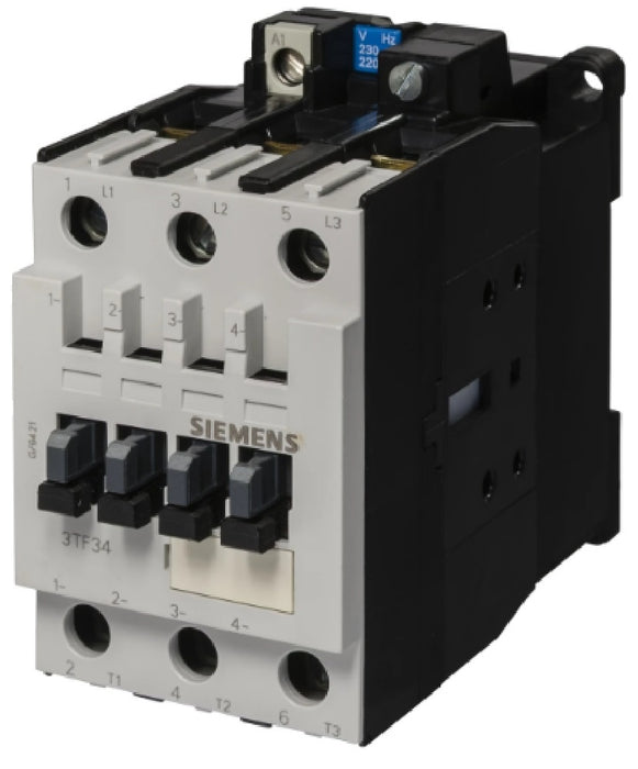 Siemens 3TF34000BF4 32A; 110V DC COIL. SICOP PWR. CONTACTOR.