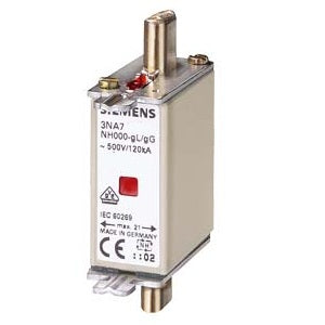 Siemens 3NA78050RC 16A SIZE 000 500V AC HRC FUSE DIN S.C. CAPACITY 120KA