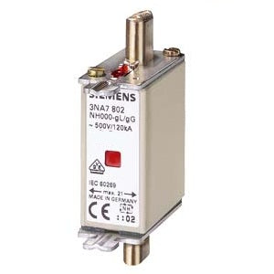 Siemens 3NA78100RC 25A SIZE 000 500V AC HRC FUSE DIN S.C. CAPACITY 120KA