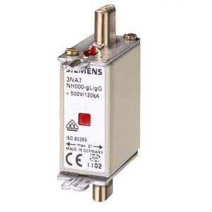 Siemens 3NA78240RC 80A SIZE 000 500V AC HRC FUSE DIN SC. CAPACITY 120kA
