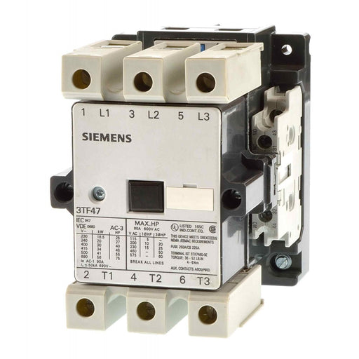Siemens Sicop 63A 230V 2NO 2NC Triple Pole Contactor, 3TF47020AP0ZA01