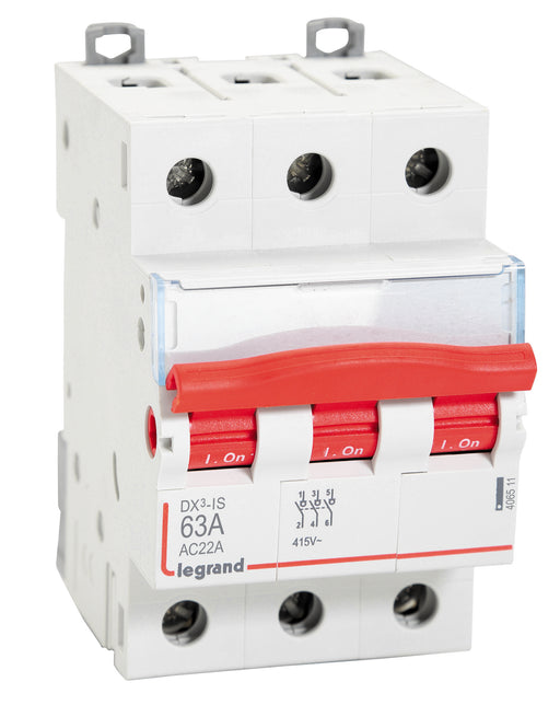Legrand 406511 63A TP AC:415V DX3 ISOLATORS