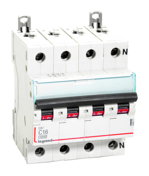 Legrand 408677 16A TPN 10kA C ~ AC:415V DX3 MCB