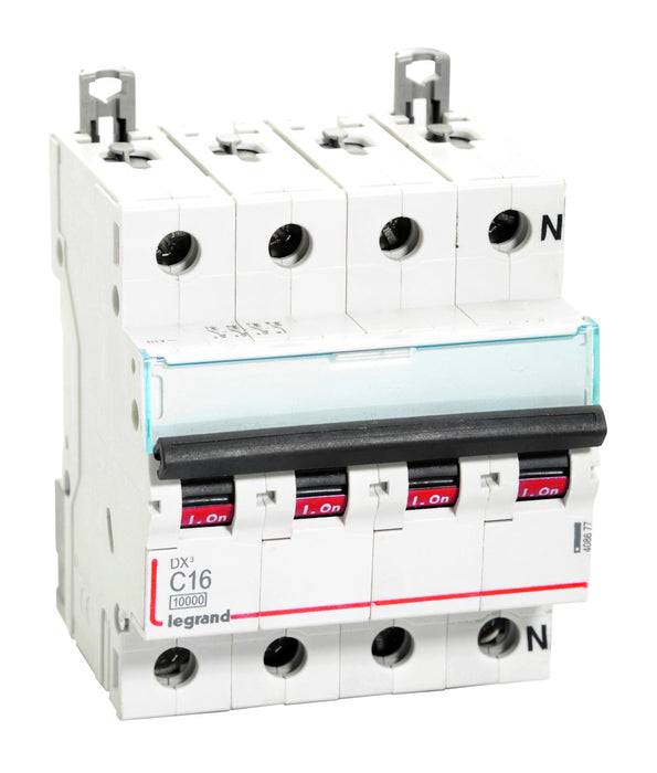 Legrand 408677 16A TPN 10kA C ~ AC:415V DX3 MCB