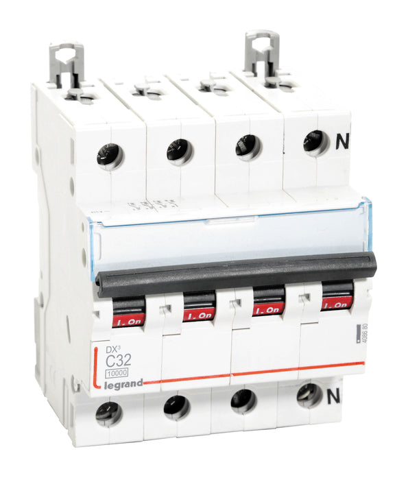 Legrand 408680 32A TPN 10kA C ~ AC:415V DX3 MCB