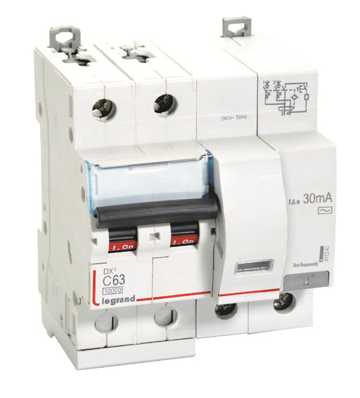 Legrand 411340 63A DP 300mA 10KA C~ AC:240415V DX3 RCBOs