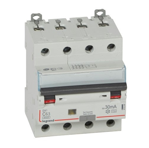 Legrand 411369 63A FP 30mA 10KA C~ AC:240415V DX3 RCBOs
