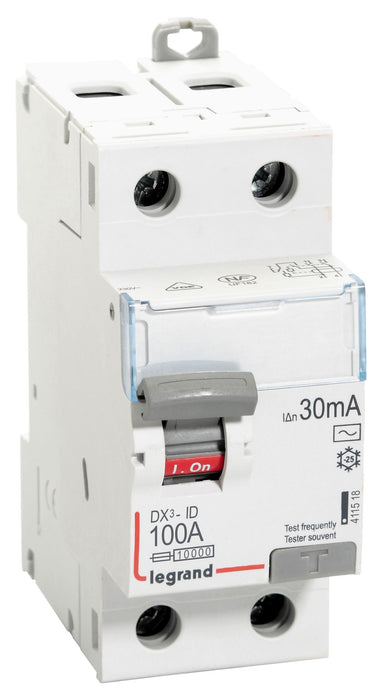 Legrand 411518 100A DP 100mA AC:240V DX3 RCCBs