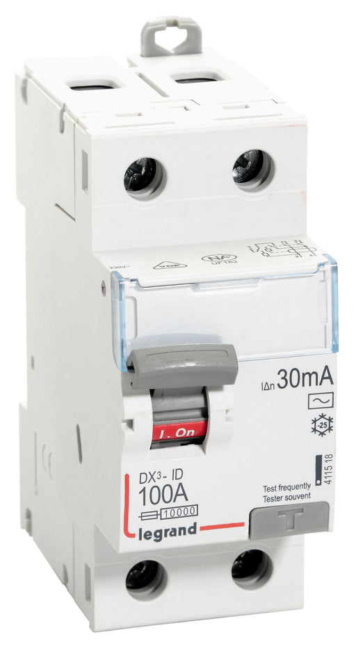 Legrand 411518 100A DP 100mA AC:240V DX3 RCCBs