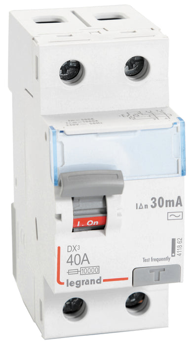 Legrand 411862 40A DOUBLE POLE 300mA 240V AC DX3 RCCB