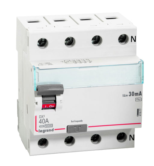 Legrand 411877 40A FP 30mA AC:415V DX3 RCCBs