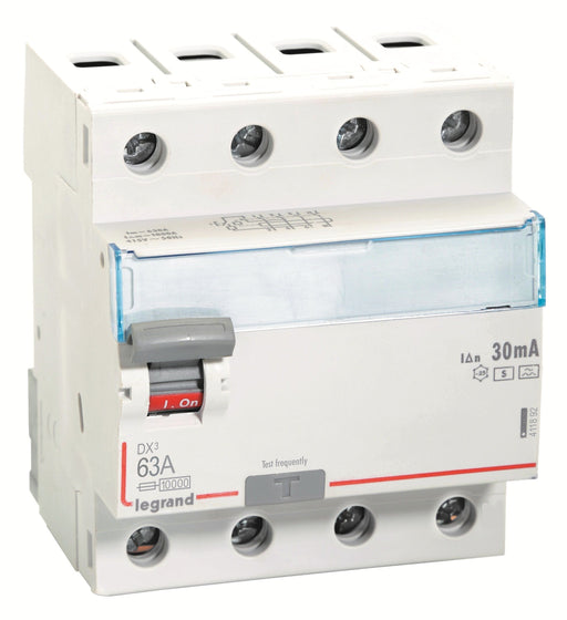 Legrand 411898 Legrand 63A Fp 30Ma Ac:415V Hpi DX3 RCCBs