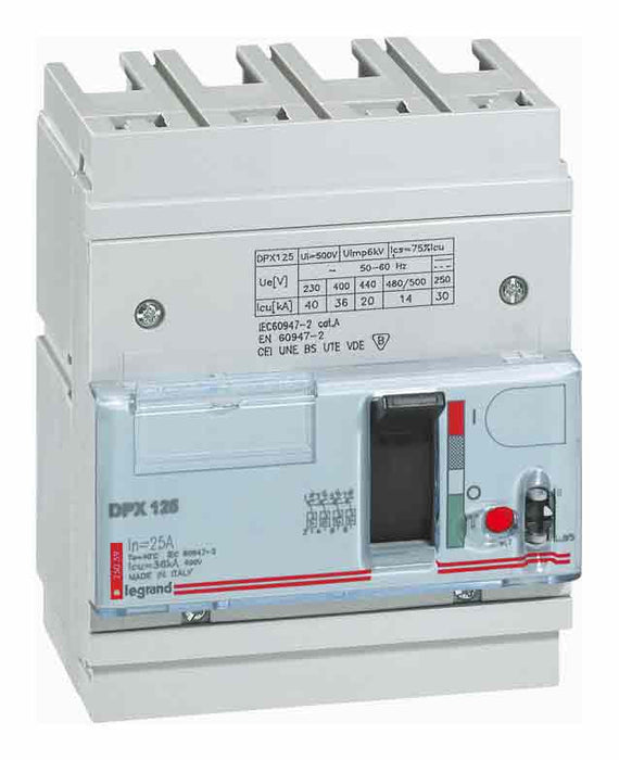 Legrand 420131 25A 4P DPX160 ICU 50kA THERMAL MAGNETIC MCCB