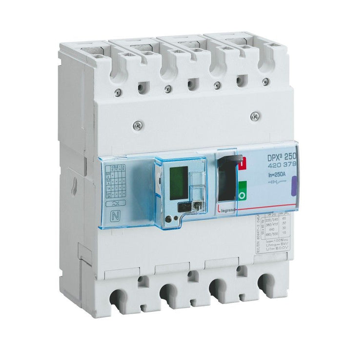 Legrand 420377 160A 4P DPX250 ICU 50kA MICROPROCESSOR RELEASE MCCB S2 LSI