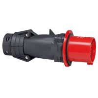 Legrand 053844 415 V 63 A 3P N E IP44 IK09 STRAIGHT HYPRA PLUGS