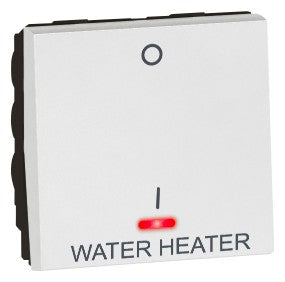 Legrand 572049 SWITCH 20A DP 1 WAY WITH INDICATOR AND WATER HEATER MARKING 2 MODULE