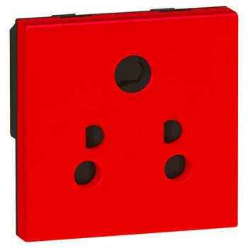 Legrand 573808 6A (23 PIN) 2MODULE TAMPERPROOF RED INDIAN SOCKET ARTEOR