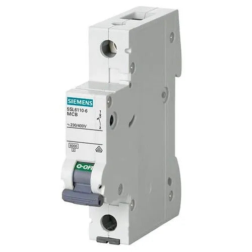 Siemens 5SL61636RC 63A 1P 1MW 7.5kA TYPE:"B" AC:240415V 50 60Hz MCB