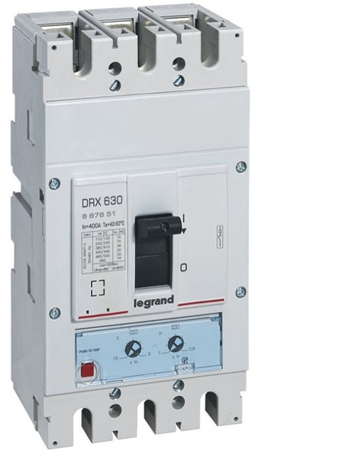 Legrand 667651 DRX 630 400A 36KA 3P DRX MCCB with Thermal Magnetic Protection Unit