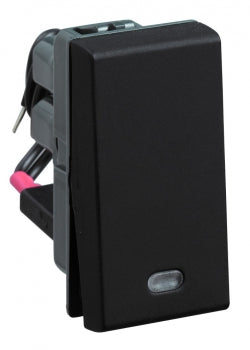 Legrand 673102 6A SWITCH 1W WITH INDICATOR 1 MODULE BLACK MYRIUS