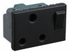 Legrand 673142 16A 3 PIN MYRIUS SWITCHED SOCKET 3 MODULE BLACK MECHANISM