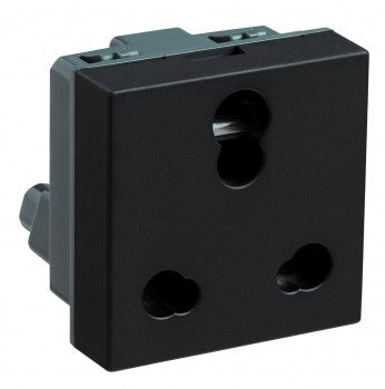 Legrand 673145 616A BLACK SOCKET 2 MODULE MYRIUS