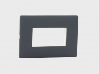 Legrand 676352 3 Modules matt grey plate