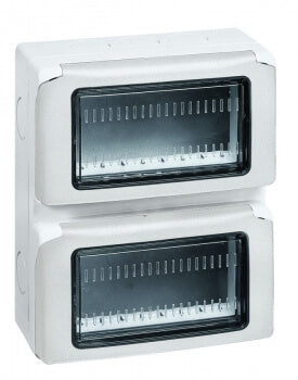 Legrand 680619 GREY PLEXO BOX & ADOPTER WITH PVC MEMBRANE; 2 ROW X 4M IP 55