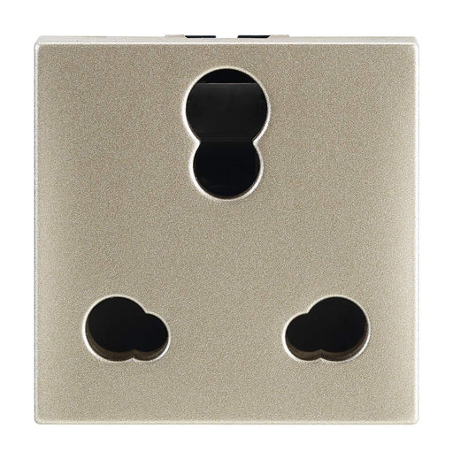 Legrand 574834 Champagne Socket shuttered 616 A 3 pin Indian 2 module
