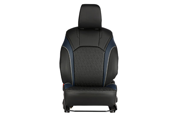 Maruti Suzuki Seat Cover - Techno Lines Blue Highlight(PU) | New Baleno (Delta & Sigma Petrol/CNG Variant) - 990J0M55TB3-011