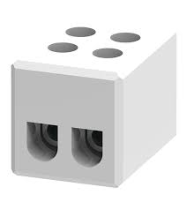 Connectwell CB42 4 2 POLE FLOATING TYPE CERAMIC TB (Pack Of 100 Qty)