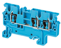 Connectwell CX2.53BU 2.5 FEED THRU SP CL 3 WIRE TB BLUE (Pack Of 100 Qty)