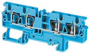 Connectwell CX44BU 4 FEED THRU SP CL 4 WIRE TB BLUE (Pack Of 50 Qty)